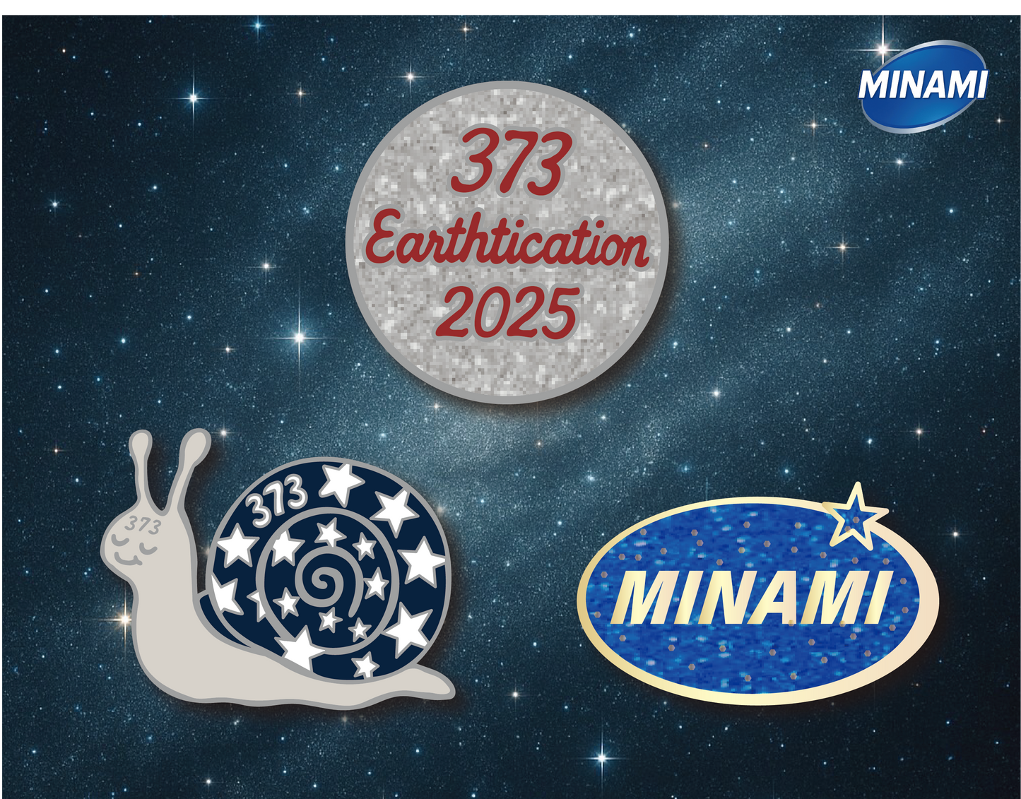 373 Earthtication Pin Badge Set of 3pcs