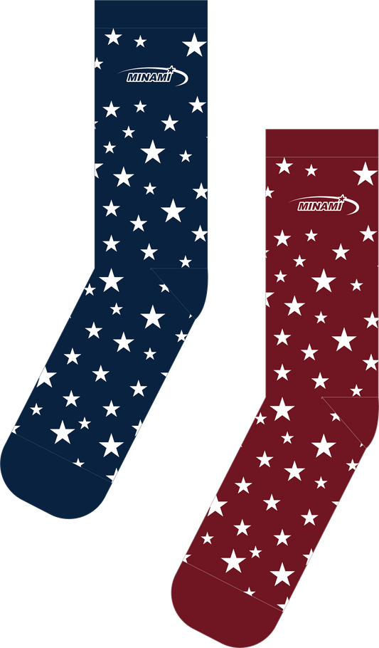 373 Star Syndrome Socks 2 Pairs Set (BLUE & RED)