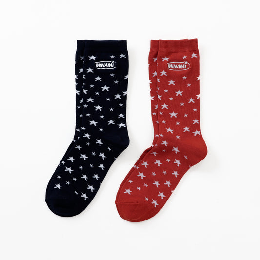 373 Star Syndrome Socks 2 Pairs Set (BLUE & RED)