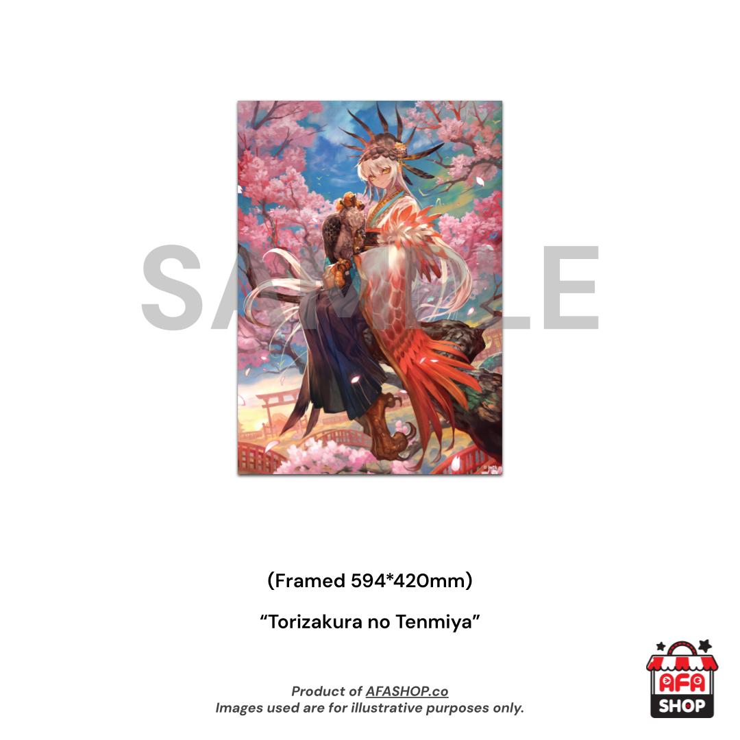 A2 Canvas Framed Print - Torizakura no Tenmiya (Art by lack)