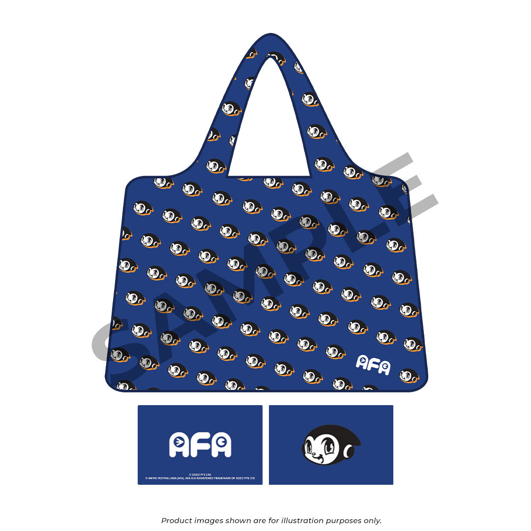 A6 AFA Foldable Eco Bag (BLACK/BLUE)