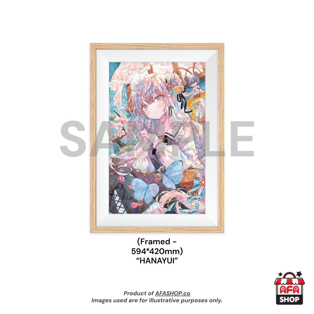 A2 Framed Print - "HANAYUI" Reproduction Artwork (Art by Yukoring)