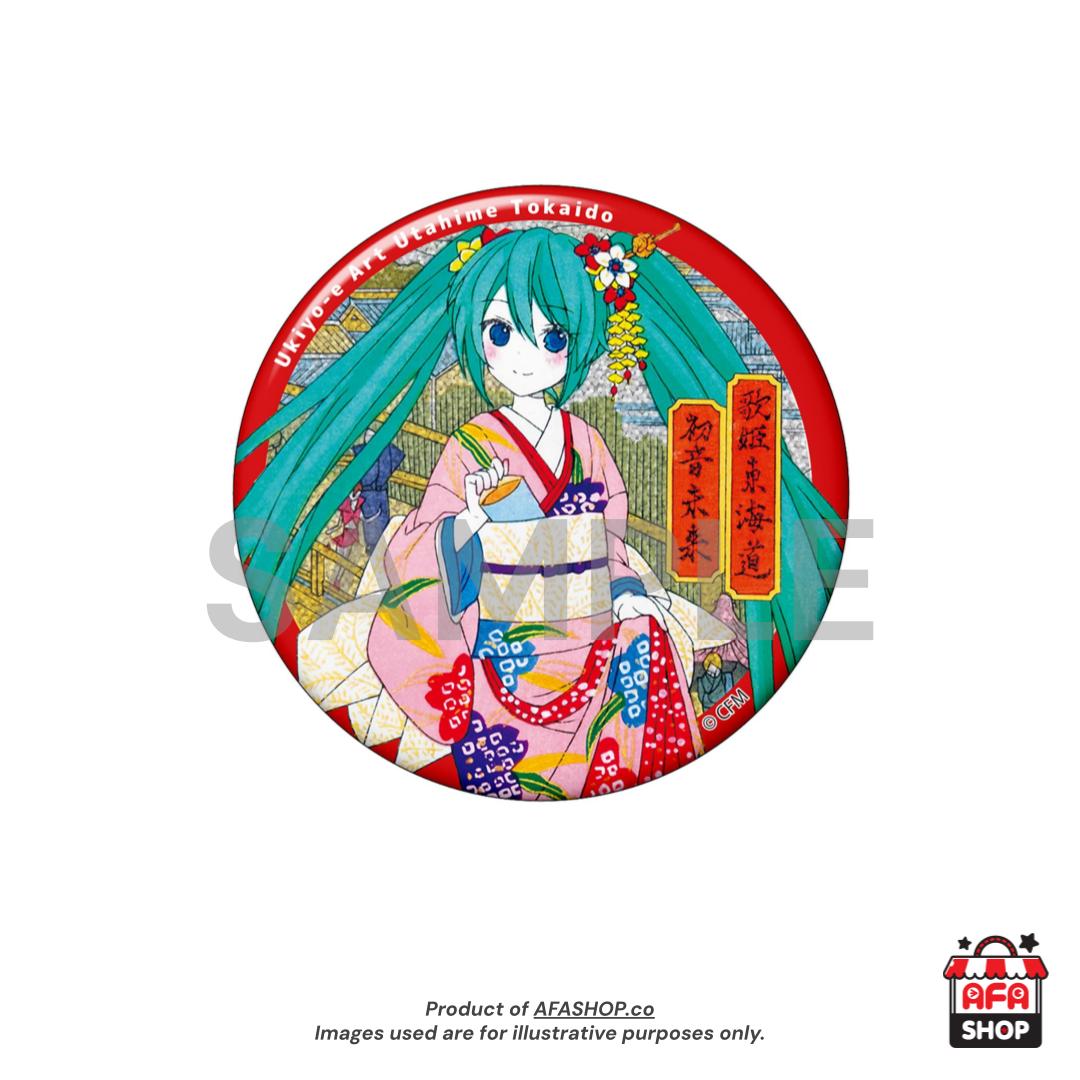 Ukiyo-e Art Utahime Tokaido Glitter Badge