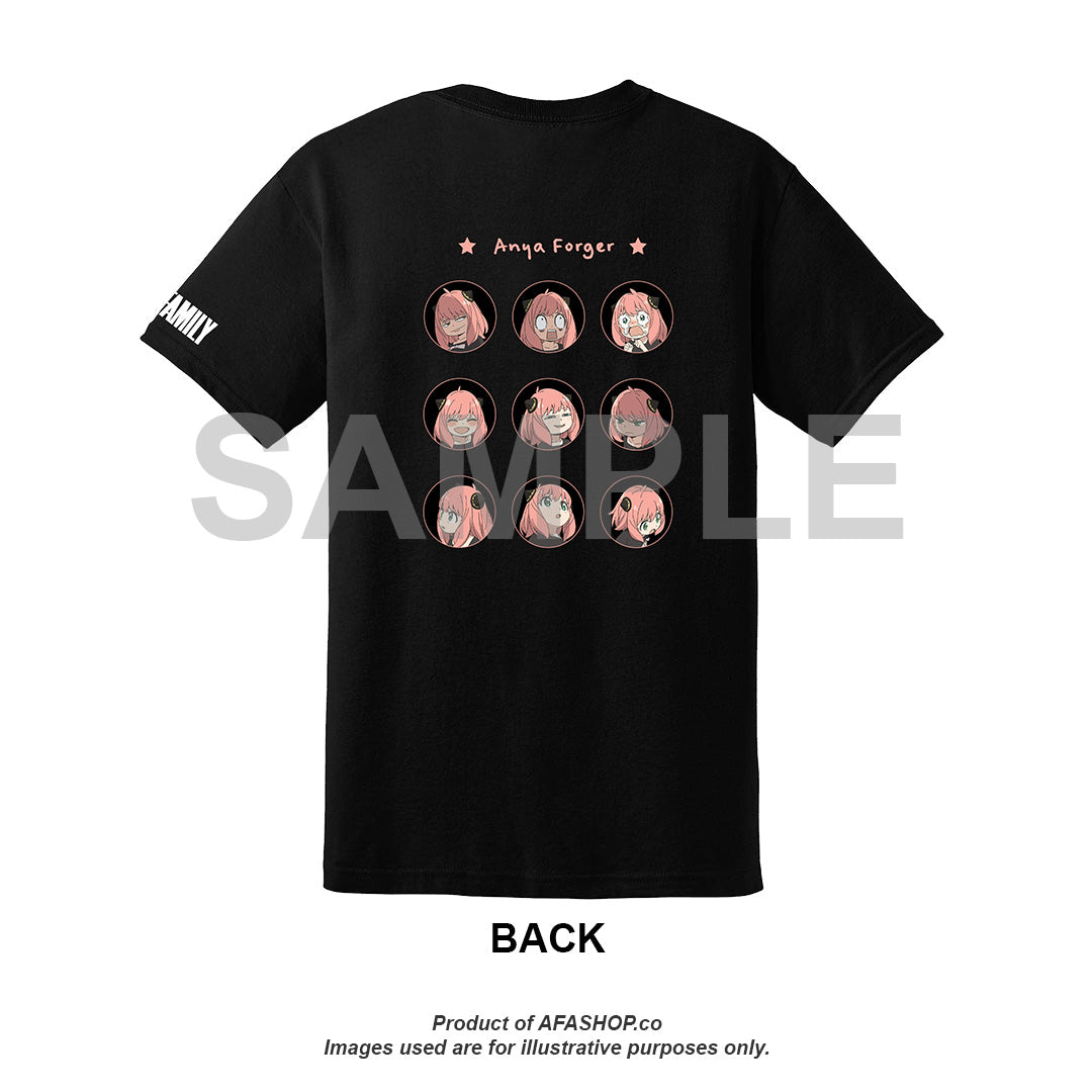 Spy X Family Anya Forger & Peanut Black T-Shirt - 1. 2. Small (S)