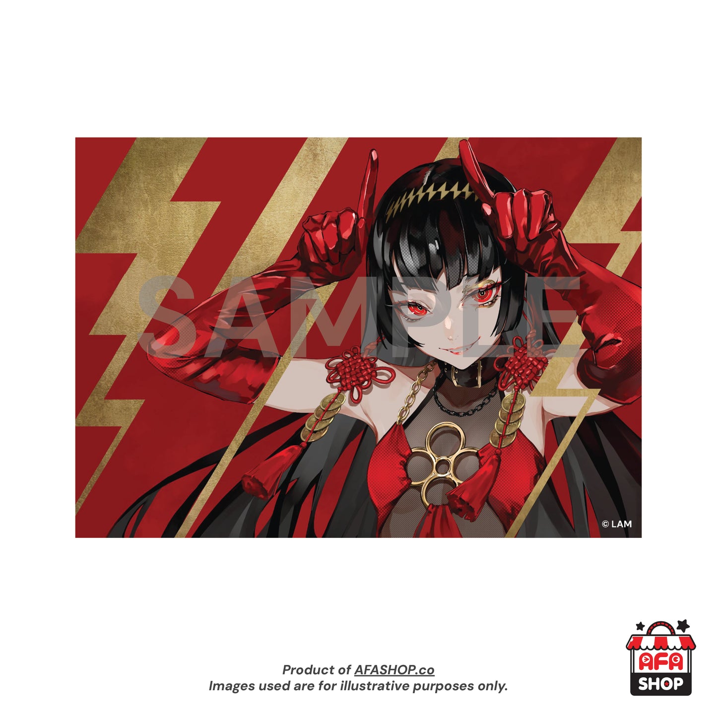 LAM Original - A3 Poster - 雷鳴赤閃 RAIMEI SEKISEN