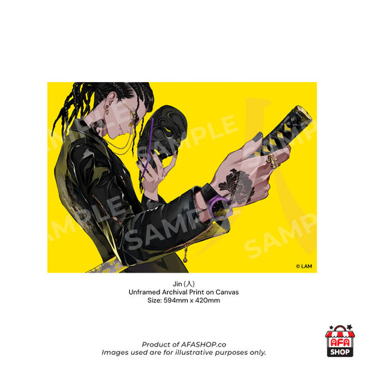 人 JIN - A2 Canvas Print (Art by LAM)
