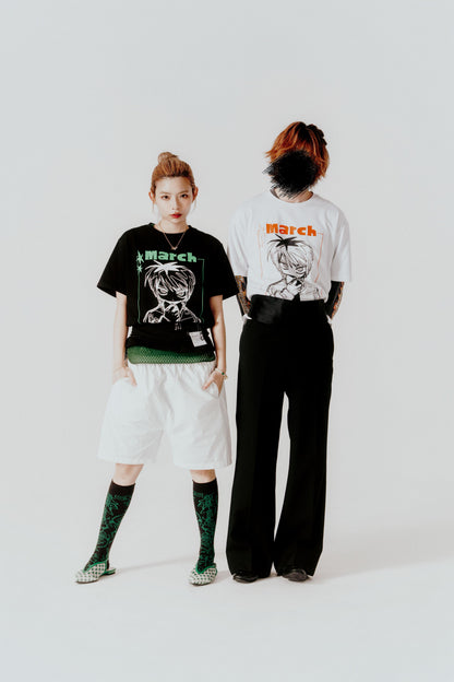 Black "March" Short Sleeve Tee