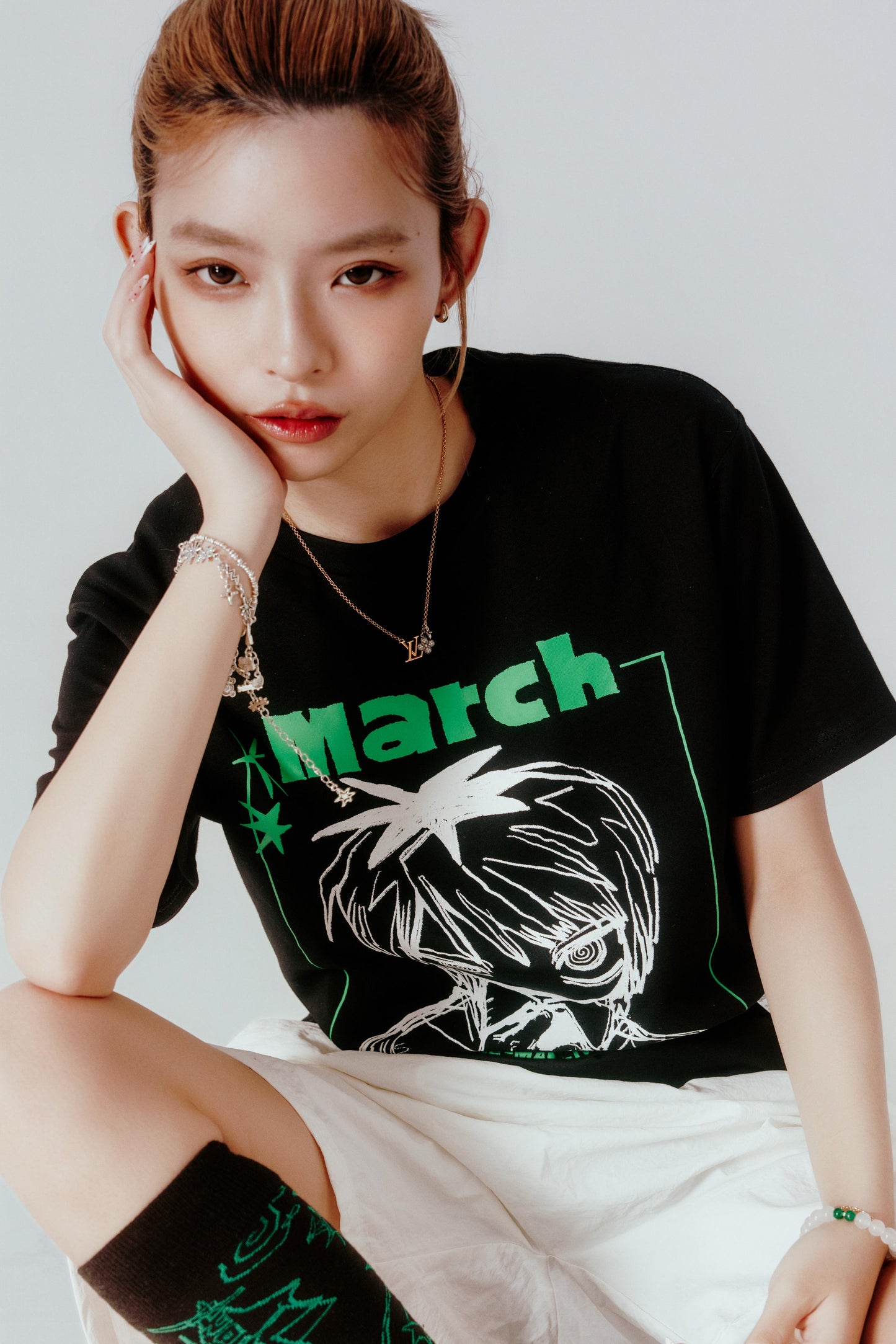 Black "March" Short Sleeve Tee