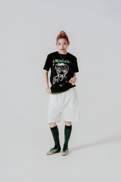 Black "March" Short Sleeve Tee