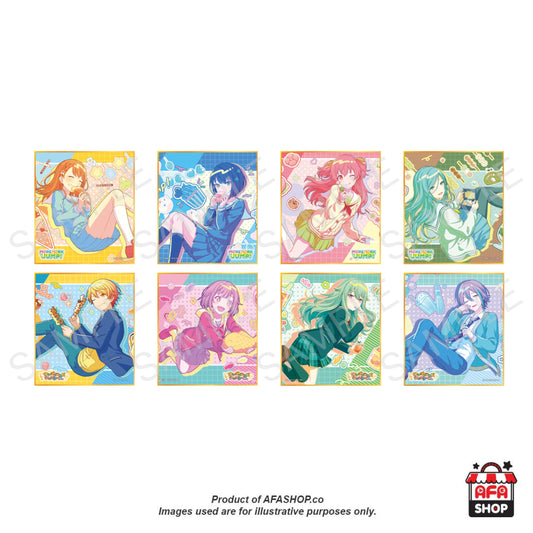 [HATSUNE MIKU: COLORFUL STAGE!] Anniversary/Birthday Card Illustrations 2023-2024 Mini Shikishi Collection C (MORE MORE JUMP! & Wonderlands x Showtime) - 8 Types/Random