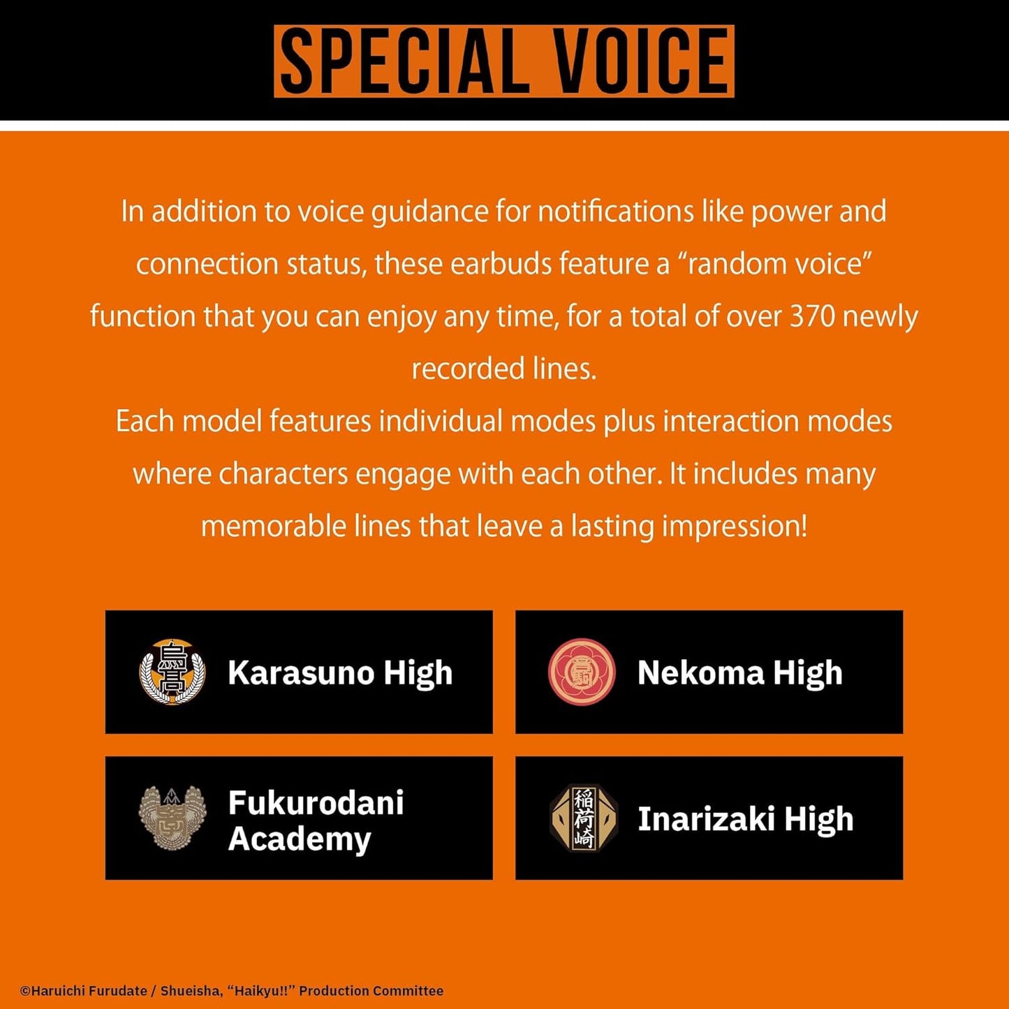 AVIOT TE-Q3-HK Haikyu!! Collaboration Model