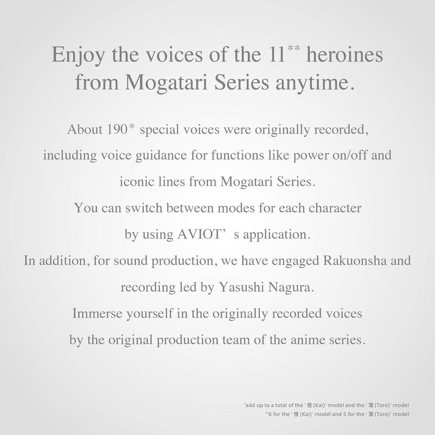 AVIOT TE-D01v-MGT Monogatari Series Anime Wireless Earbuds 蕩(Tore) Model