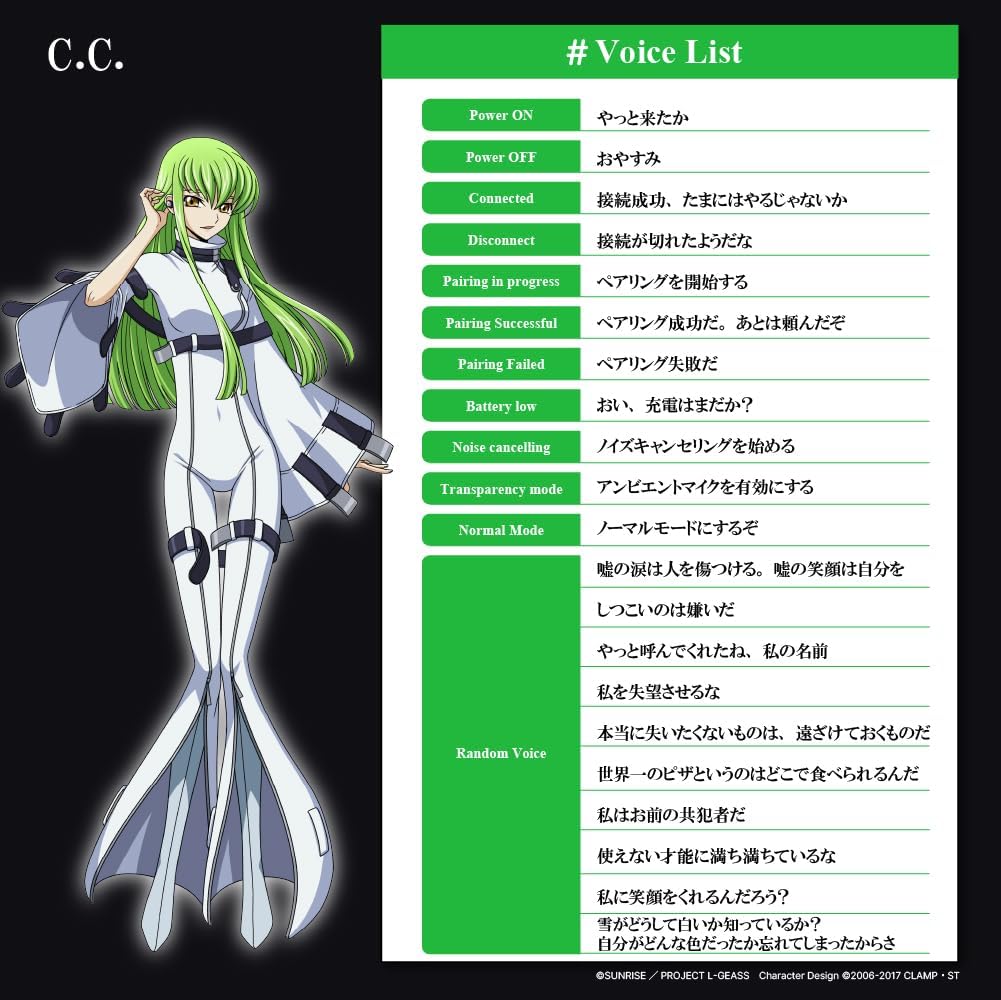 AVIOT TE-D01v-CGL Code Geass Lelouch of the Rebellion collaboration model