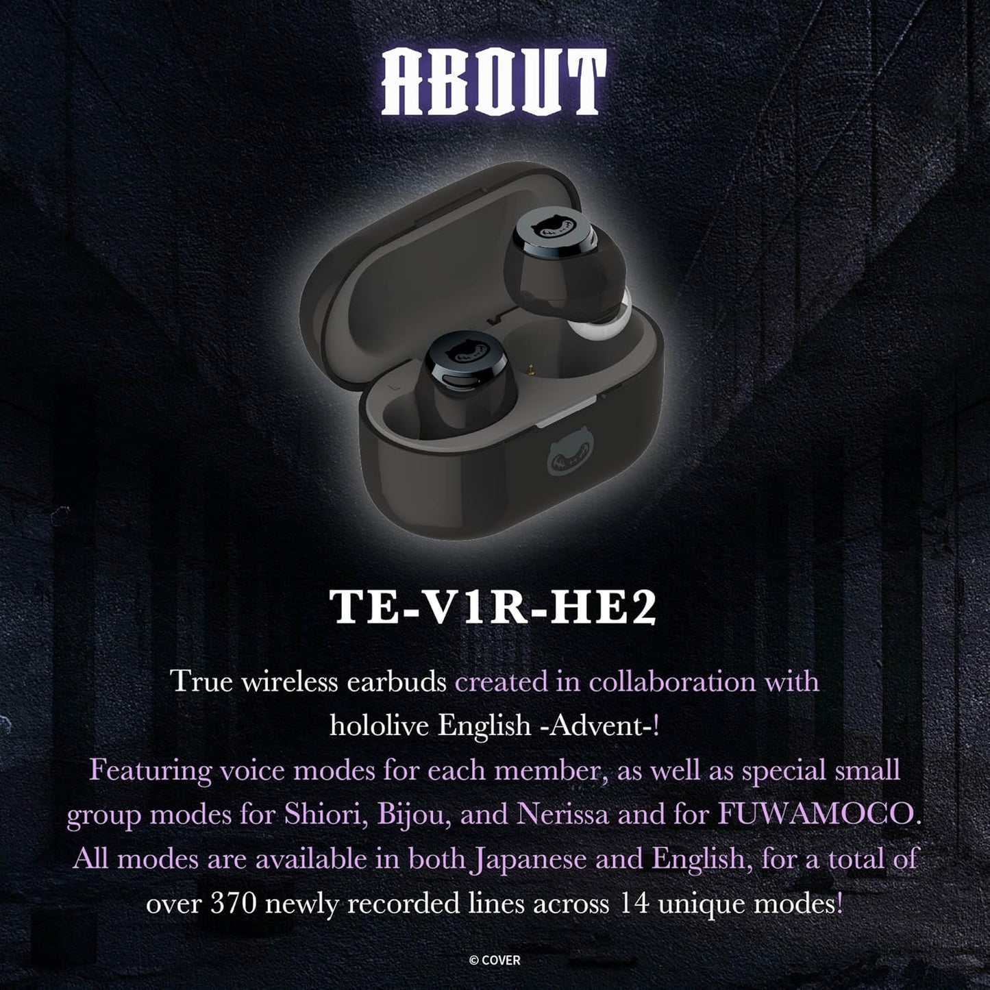 AVIOT TE-V1R-HE2 hololive English -Advent- Collaboration Wireless Earbuds