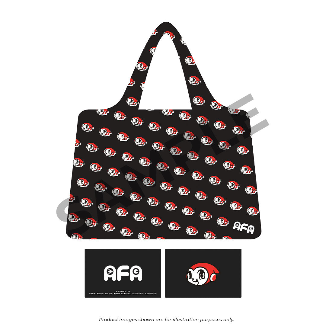 A6 AFA Foldable Eco Bag (BLACK/BLUE)