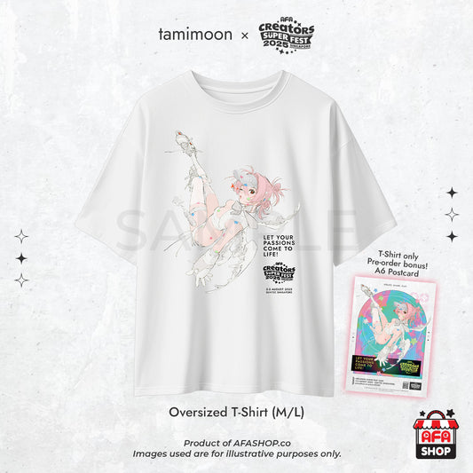 AFACSF25 - Oversized Fashion White Tee (Art by tamimoon)
