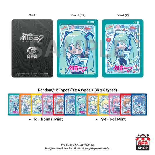 AFA x Hatsune Miku - Trading Collection Card [12Types/Random] (Art by FujinokiTomoko)