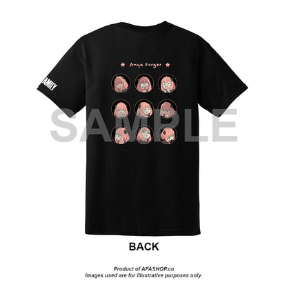 Spy X Family Anya Forger & Peanut Black T-Shirt - 1. 2. Small (S)