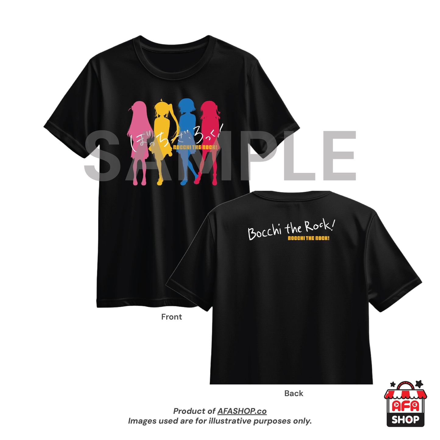 BOCCHI THE ROCK! Black T-Shirt 01