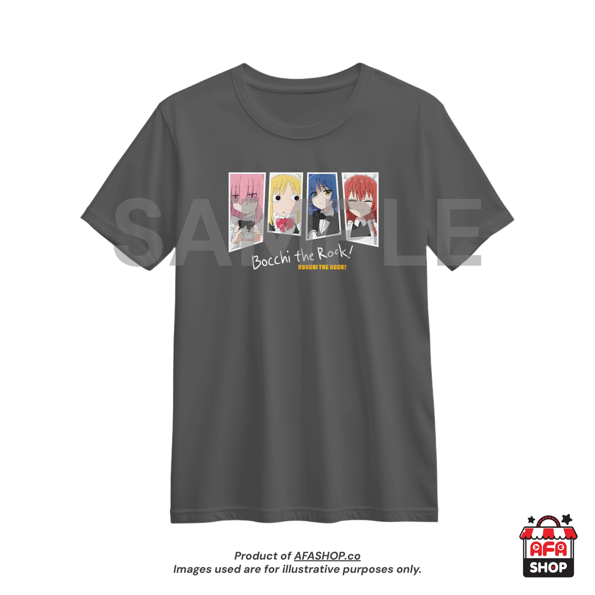BOCCHI THE ROCK! Grey T-Shirt 05 – AFASHOP.co