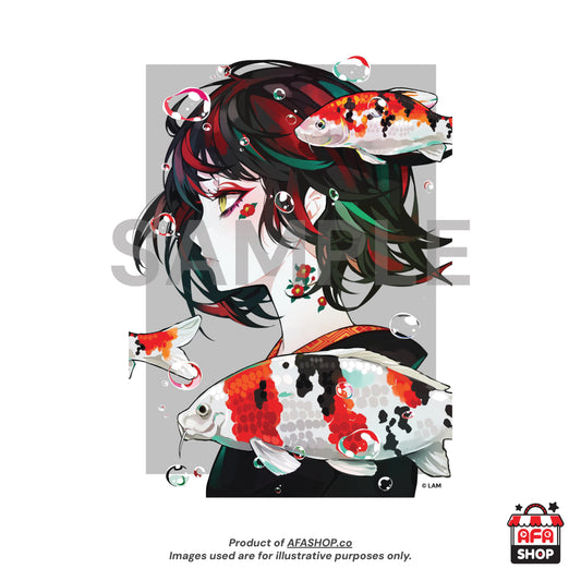 LAM Original - A2 Canvas Unframed Print - 鲤 KOI