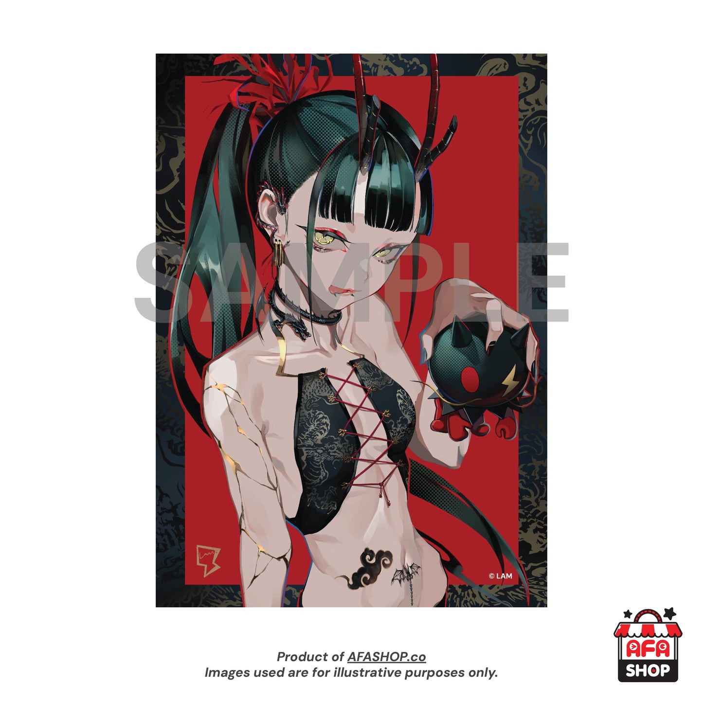 LAM Original - A2 Canvas Framed Print - 辰 TATSU