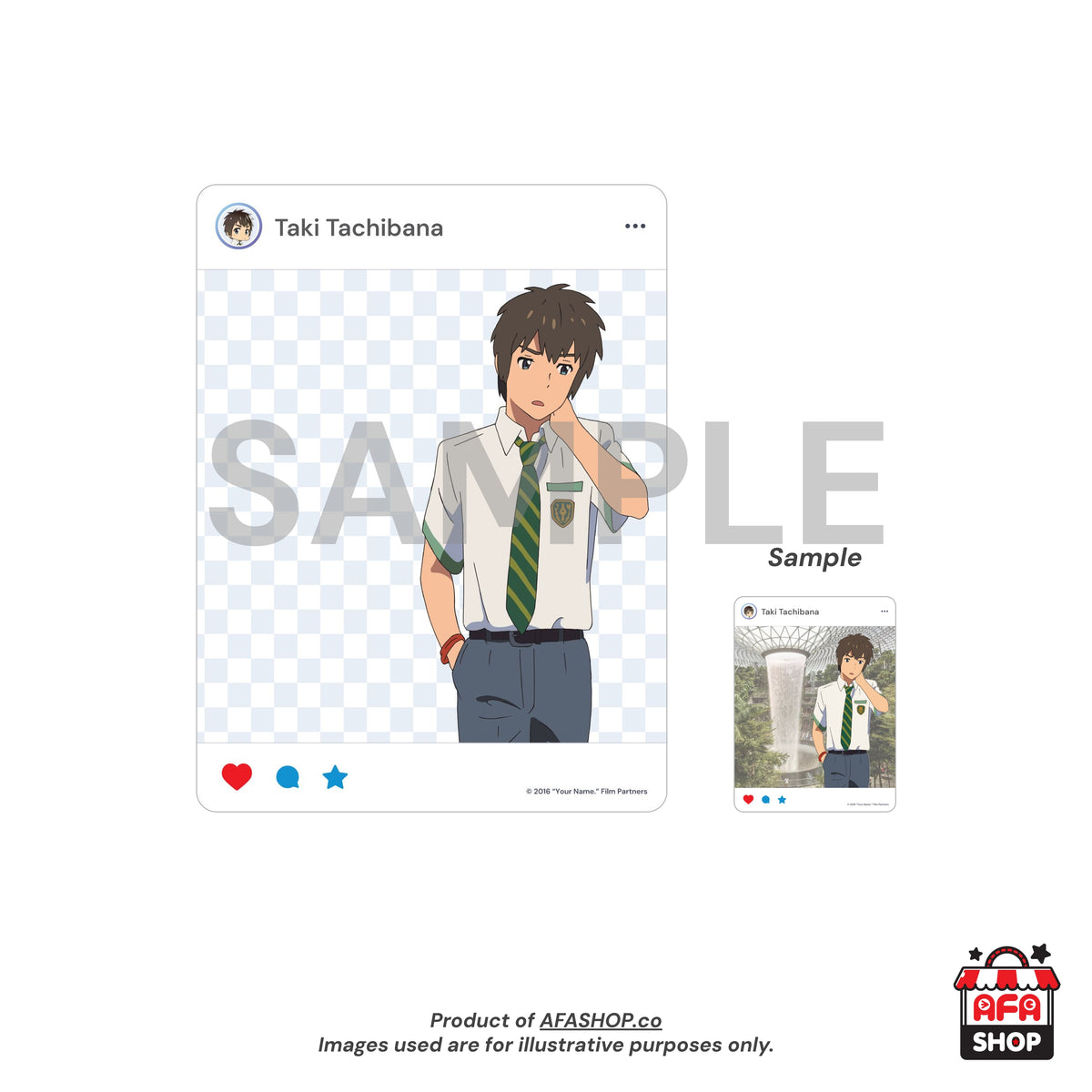 Your Name. Insta Style Acrylic Card (Taki Tachibana)