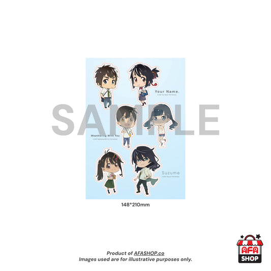 Makoto Shinkai Movie A5 Sticker Set (Chibi Character)