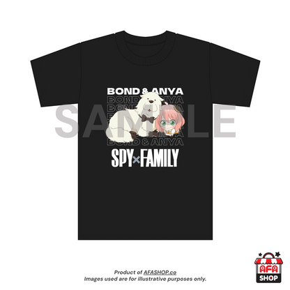 Spy x Family - Black T-Shirt (Anya&Bond)