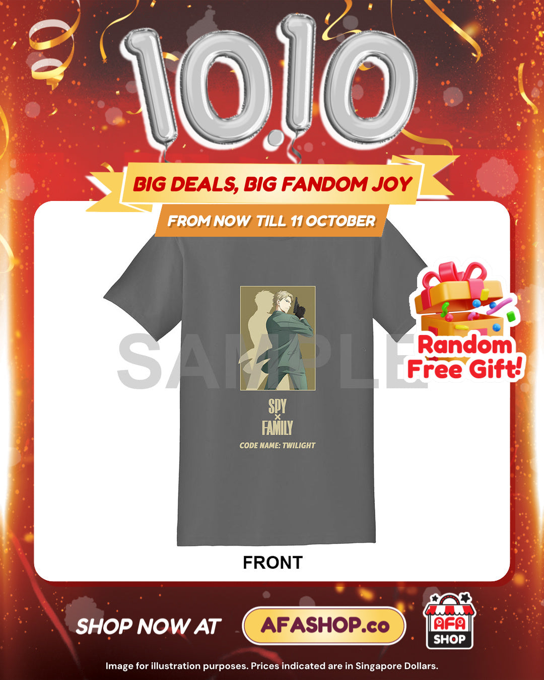 Spy X Family Loid Forger (Twilight) Grey T-Shirt - 4. Large (L)