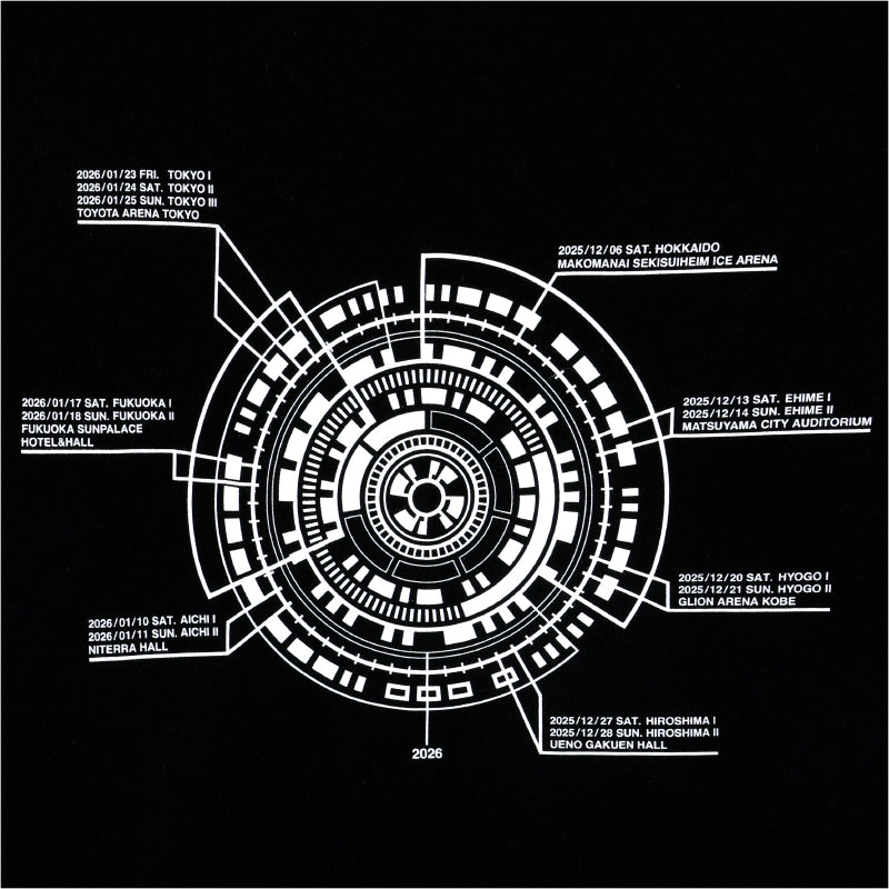 NANA MIZUKI LIVE VISION 2025-2026 T-Shirt A (Black)